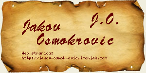 Jakov Osmokrović vizit kartica